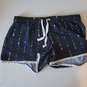 Medium size Navy Blue cotton shorts